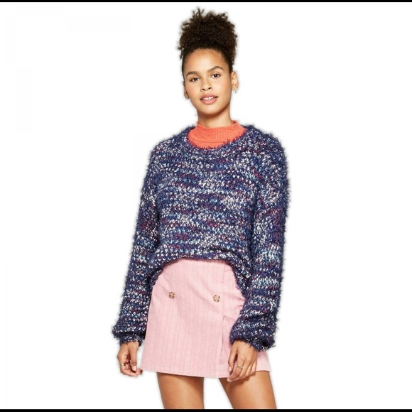 NWT✨Wild Fable Oversized Multicolor Fuzzy Sweater - Picture 4 of 4